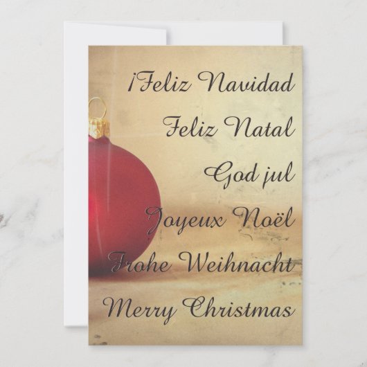 Weihnachtsthema mit Weihnachtsball (Vorderseite)