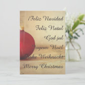 Weihnachtsthema mit Weihnachtsball (Stehend Vorderseite)