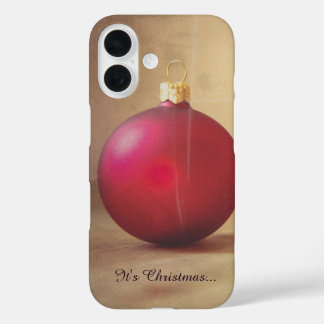 Weihnachtsthema mit Weihnachtsball iPhone 16 Hülle
