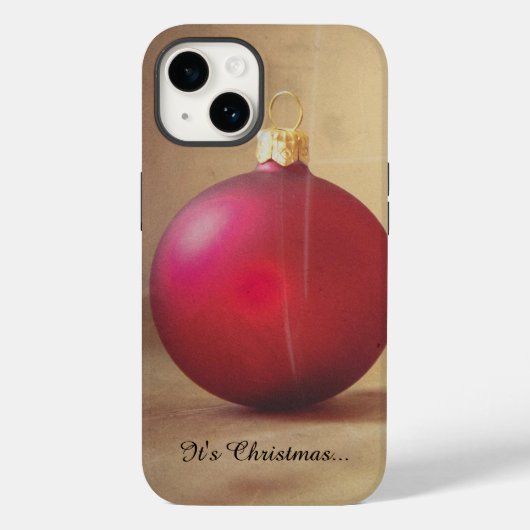 Weihnachtsthema mit Weihnachtsball Case-Mate iPhone Hülle (Rückseite)