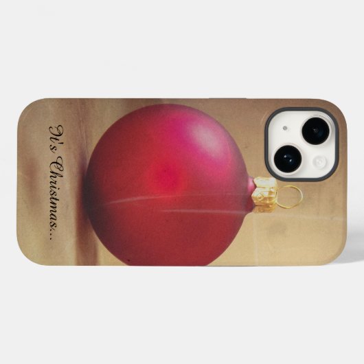 Weihnachtsthema mit Weihnachtsball Case-Mate iPhone Hülle (Rückseite (Horizontal))