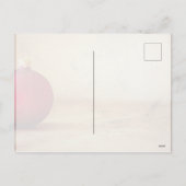 Weihnachtsthema mit Weihnachtsball Feiertagspostkarte (Rückseite)