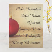 Weihnachtsthema mit Weihnachtsball Karte (Gelbe Blume)