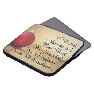 Weihnachtsthema mit Weihnachtsball Laptopschutzhülle