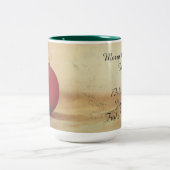 Weihnachtsthema mit Weihnachtsball Zweifarbige Tasse (Mittel)