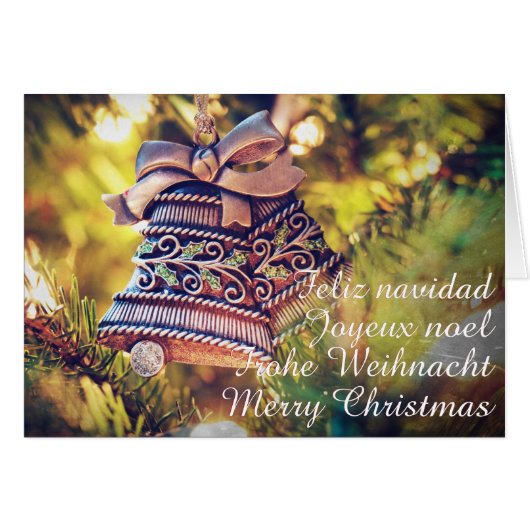 Weihnachtsthema mit zwei Glocken (Vorderseite (Horizontal))