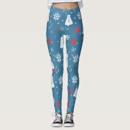 Weihnachtsthema Nahtloses Muster Leggings