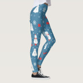 Weihnachtsthema Nahtloses Muster Leggings (Rechts)