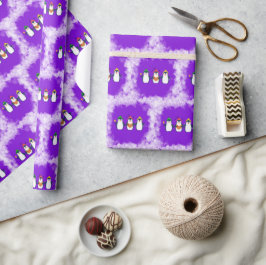 Weihnachtsthema "niedlich Pingouin" Geschenkpapier