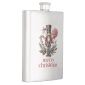Weihnachtsthema Nutcracker Candy Cane Custom Text Flachmann (Rechts)
