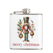 Weihnachtsthema Nutcracker Flachmann (Vorderseite)