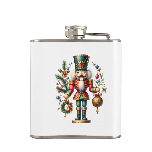 Weihnachtsthema Nutcracker Flachmann (Rückseite)