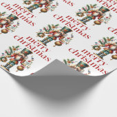 Weihnachtsthema Nutcracker Muster Geschenkpapier (Ecke)