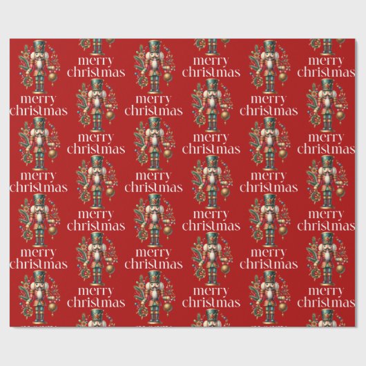 Weihnachtsthema Nutcracker Muster Geschenkpapier (Flach)