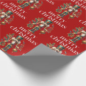 Weihnachtsthema Nutcracker Muster Geschenkpapier (Ecke)
