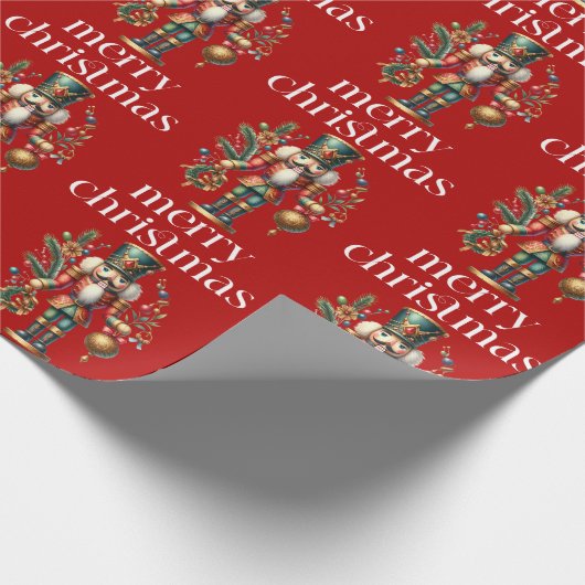 Weihnachtsthema Nutcracker Muster Geschenkpapier (Ecke)