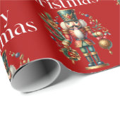 Weihnachtsthema Nutcracker Muster Geschenkpapier (Rolleneckpunkt)