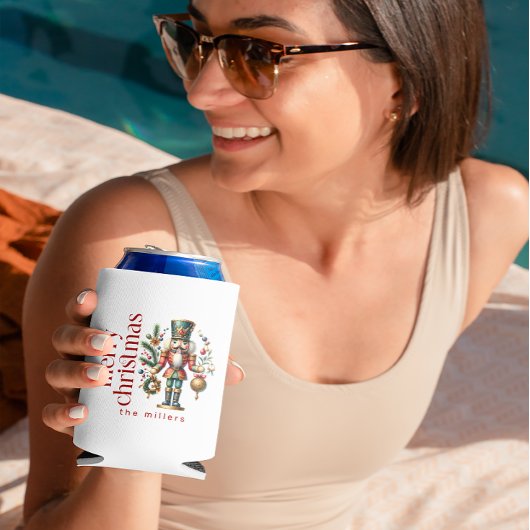 Weihnachtsthema Nutcracker Rote Typografie Dosenkühler