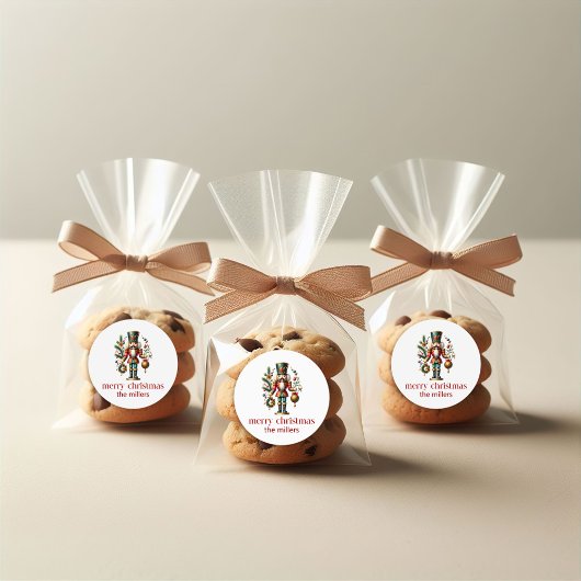 Weihnachtsthema Nutcracker Runder Aufkleber