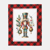 Weihnachtsthema Nutcracker Tartan Fleecedecke (Vorderseite)