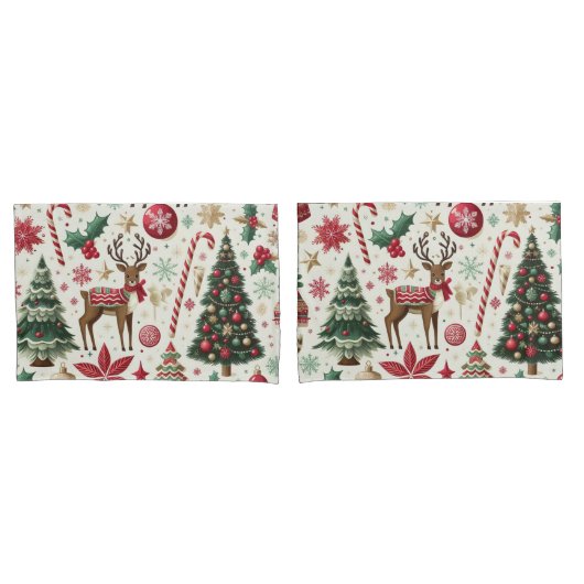 Weihnachtsthema paargröße kissenbezug (Vorderseite-Set)