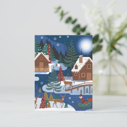 Weihnachtsthema Postkarte (Stehend Vorderseite)