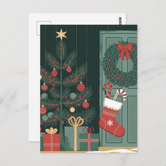 Weihnachtsthema Postkarte (Vorne/Hinten)