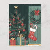 Weihnachtsthema Postkarte (Vorderseite)