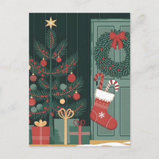 Weihnachtsthema Postkarte (Vorderseite)