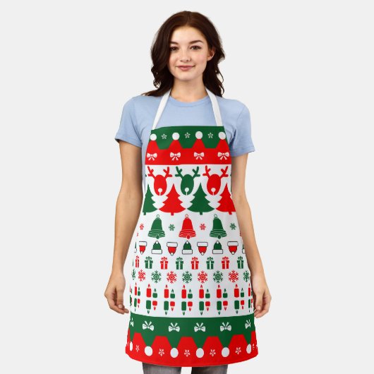 Weihnachtsthema Schürze (Getragen)