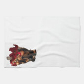 Weihnachtsthema Sheltie Geschirrtuch (Horizontal)