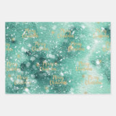 Weihnachtsthema Wasserfarbe Geschenkpapier Set (Vorderseite)