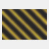 Weihnachtsthema Wavy Gold & Black, Green, Red Geschenkpapier Set (Vorderseite)