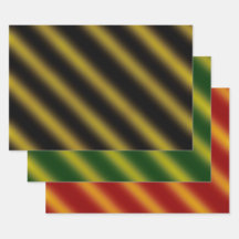 Weihnachtsthema Wavy Gold & Black, Green, Red