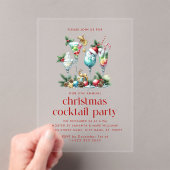 Weihnachtsthema Weihnachtscocktail Party Danke Acryleinladungen (Insitu (Handheld))