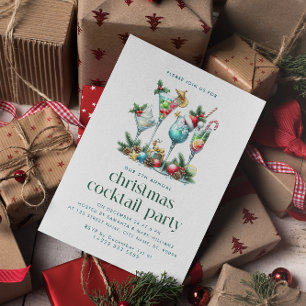 Weihnachtsthema Weihnachtscocktail Party Dankeskarte
