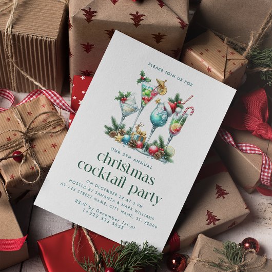 Weihnachtsthema Weihnachtscocktail Party Dankeskarte