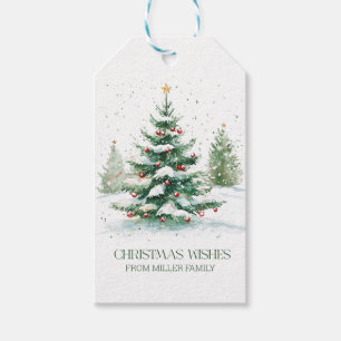 Weihnachtsthema Weihnachtswünsche Retro-Typografie Geschenkanhänger