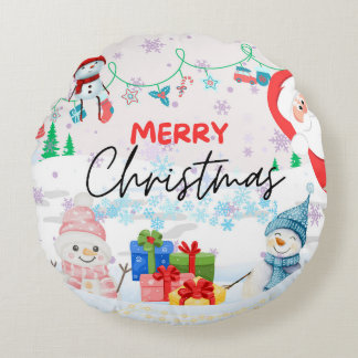 Weihnachtsthemenkissen (rund) rundes kissen