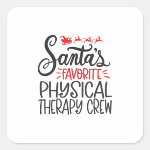Weihnachtstherapie, Santas-Fav Quadratischer Aufkleber