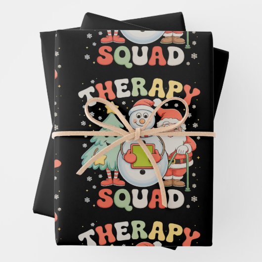 Weihnachtstherapie Squad SLP OT PT Crew Weihnachte Geschenkpapier Set (Beispiel)