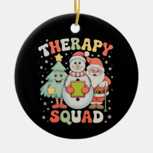 Weihnachtstherapie Squad SLP OT PT Crew Weihnachte Keramik Ornament