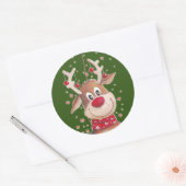 Weihnachtsticker Classic Round Sticker (Umschlag)