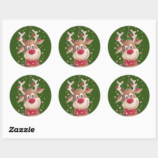 Weihnachtsticker Classic Round Sticker (Blatt)