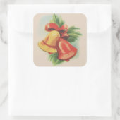 Weihnachtsticker der 40er Jahre Quadratischer Aufkleber (Tasche)