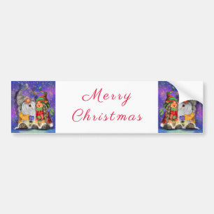Weihnachtsticker Happy Couple Gnomes Autoaufkleber