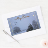 Weihnachtsticker im Winter Rechteckiger Aufkleber (Umschlag)