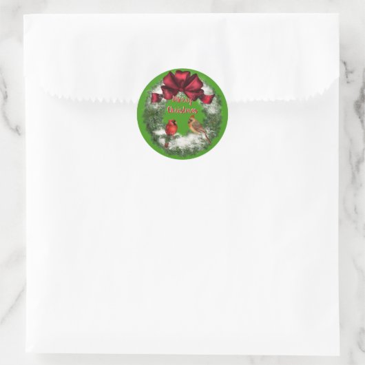 Weihnachtstickersticker Runder Aufkleber (Tasche)