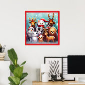 Weihnachtstiere 2 poster (Heimbüro)