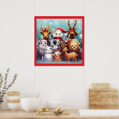Weihnachtstiere 2 poster (Küche)